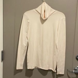 PERUVIAN CONNECTION PIMA EXTREME TEE, LONG SL, IVORY, MEDIUM, AS NEW W/O TAGS.